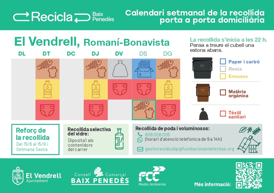 Calendari de recollida PaP domiciliària