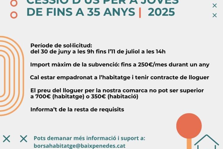 Cartell subvencions lloguer jove